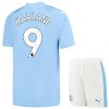 Conjunto (Camiseta+Pantalón Corto) Manchester City 2023-24 Haaland 9 Primera Equipación - Niño